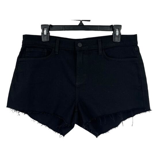 L'Agence shorts Audrey mid rise cutoff  denim black size 30 - Picture 1 of 5